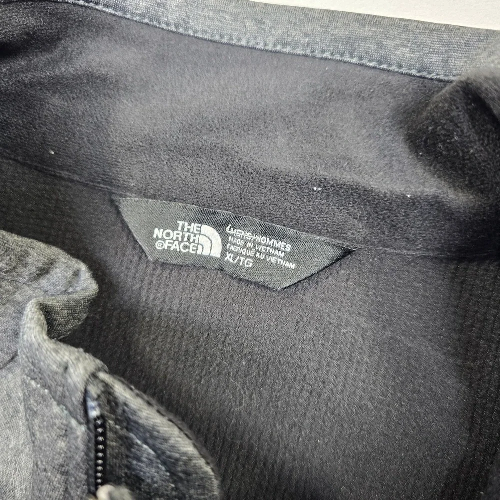 The North Face Windwall Vest Mens XL Charcoal‎ Grey Full Zip Co. Logo